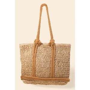 Franki Straw Braided Tote Bag- NWT